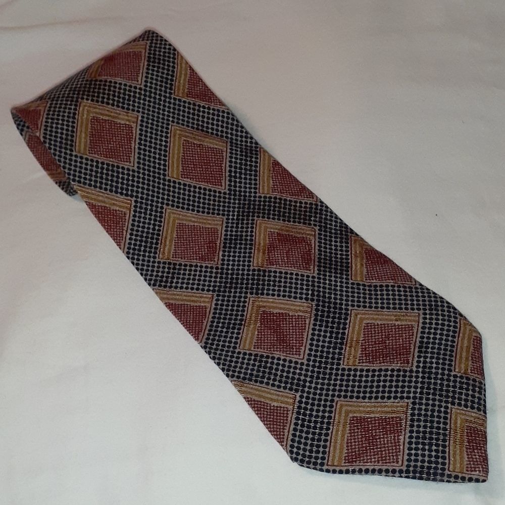 Giorgio Armani Cravatte Silk Tie Geometric Squares‎